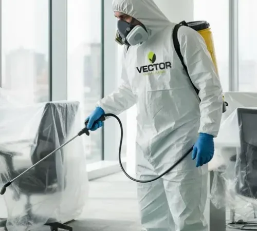 fumigando control de plagas